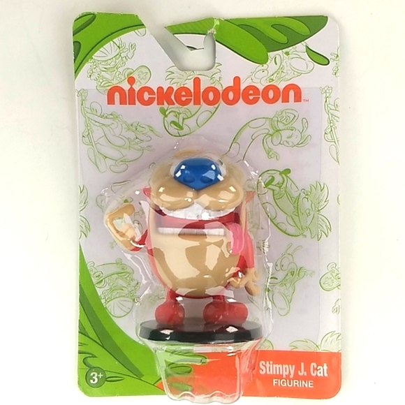 2/$12 Stimpy J Cat Nickelodeon Figurine On Factory Sealed Card - Picture 3 of 12